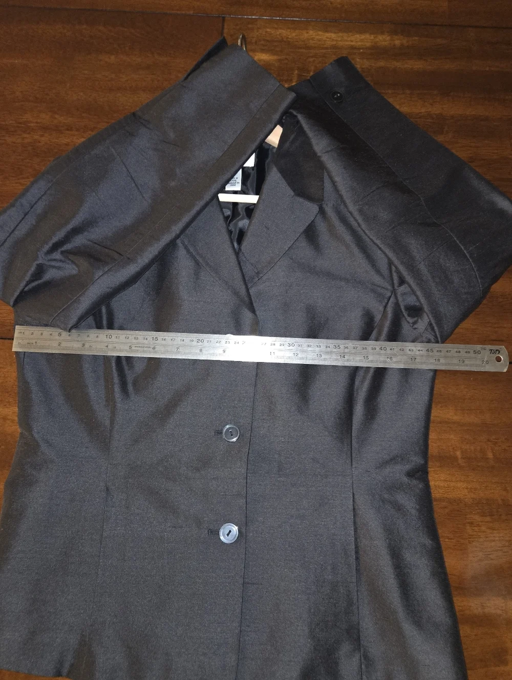 Vintage Talbots Pure Silk Blazer Black Size 6 Classic Tailored Quiet Luxury - Picture 7 of 7